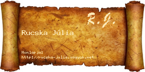 Rucska Júlia névjegykártya